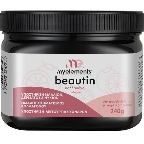 My Elements Beautin Collagen Pink Grapefruit Συμπλήρωμα Διατροφής με Υδρολυμένο Κολλαγόνο για την Καλή Κατάσταση των Μαλλιών - Νυχιών - Δέρματος 240g